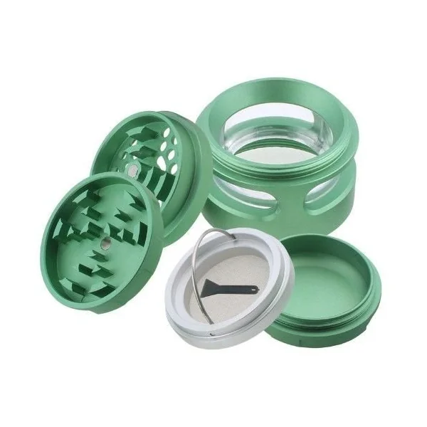 Uber Grinder 4.0 2.5in 4pc CNC W/Window Green