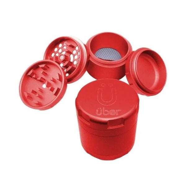 Uber Grinder 4.2 None Stick 4pc 63mm CNC Matte Red
