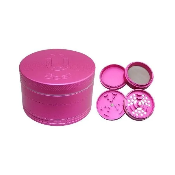 Uber Grinder 5.0 2.5in 5pc 63mm CNC Matte Pink