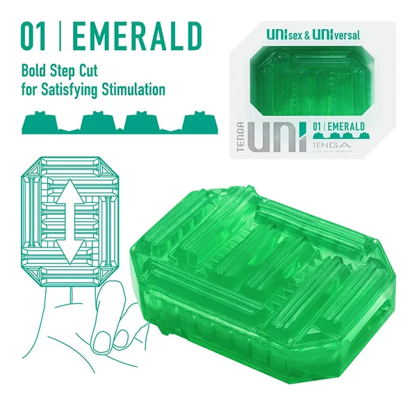 Uni Emerald Finger Massager by Tenga