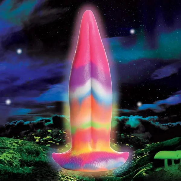 Unicorn Kiss Glow - in - the - Dark Tongue Dildo