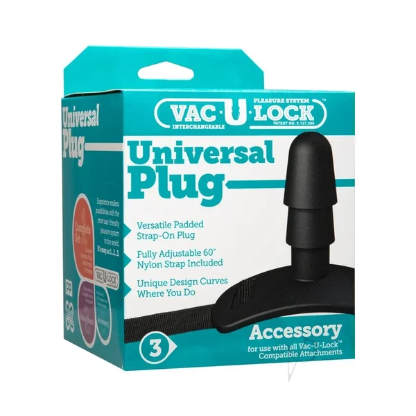 Vac U Lock Universal Strap On Harness Plug Accessory Black