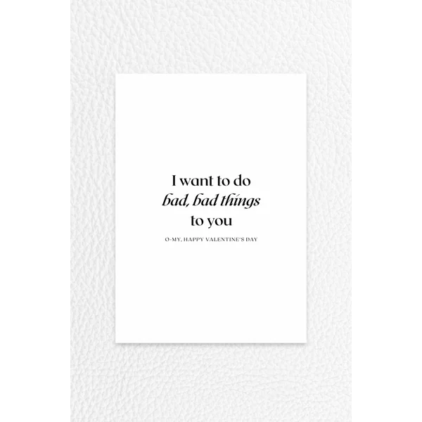 Valentines Card – Bad bad things