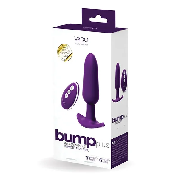 VeDO Bump Plus Rechargeable Remote Control Anal Vibe – Deep Purple