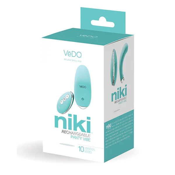 VEDO NIKI RECHARGEABLE PANTY VIBE TEASE ME TURQUOISE