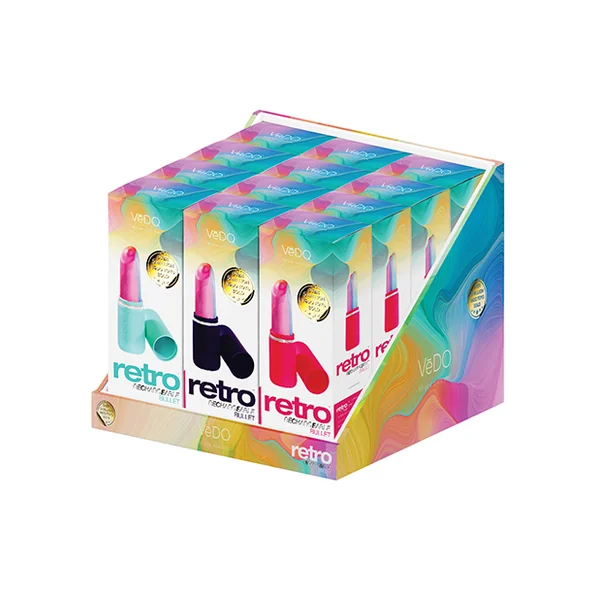 VEDO RETRO RECHARGEABLE BULLET 12 PC DISPLAY