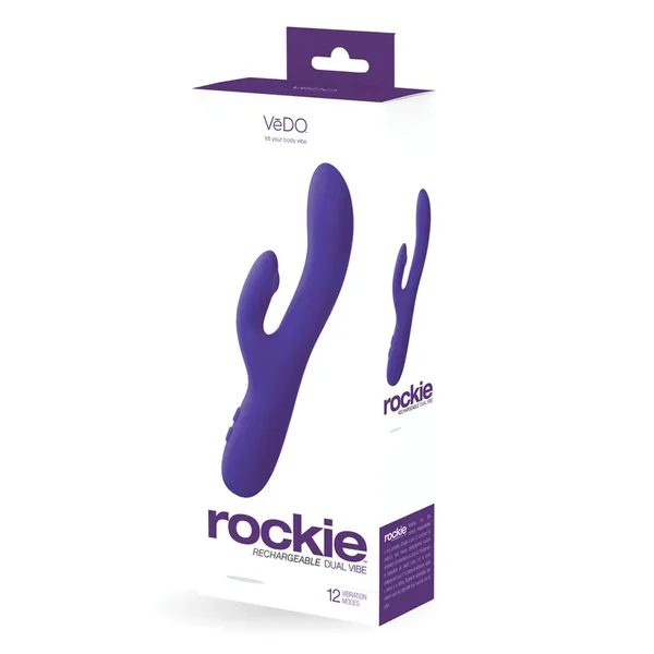 VeDO Rockie Rechargeable Dual Vibe – Indigo