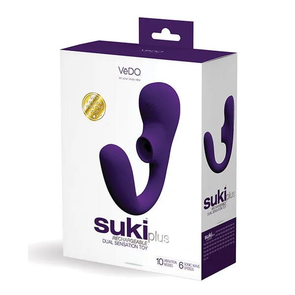 Vedo Suki Plus Rechargeable Dual Sonic Vibe - Deep Purple
