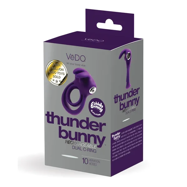 VeDO Thunder Bunny Rechargeable Dual Ring – Perfectly Purple