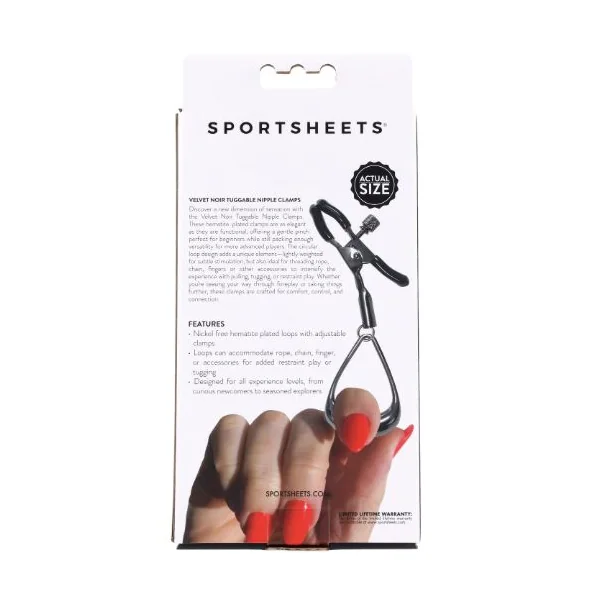 VELVET NOIR TUGGABLE NIPPLE CLAMPS