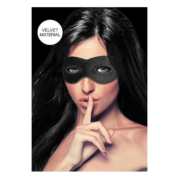 VELVET & VELCRO EYE MASK ADJUSTABLE BLACK