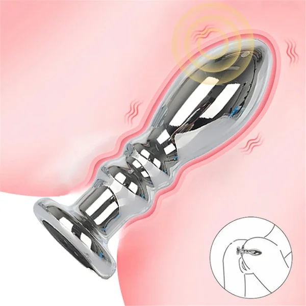 Vibrating Dildo Butt Plug - Metal Dildos G Spot Prostate Massage Anal Toys