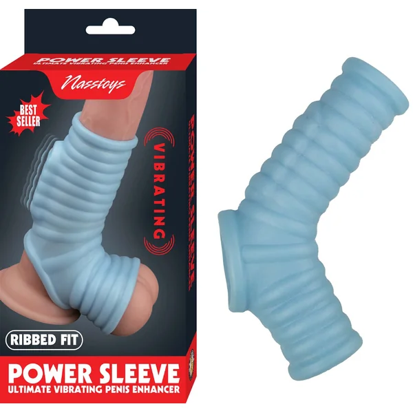 VIBRATING POWER SLEEVE RIBBED FIT – BLUE