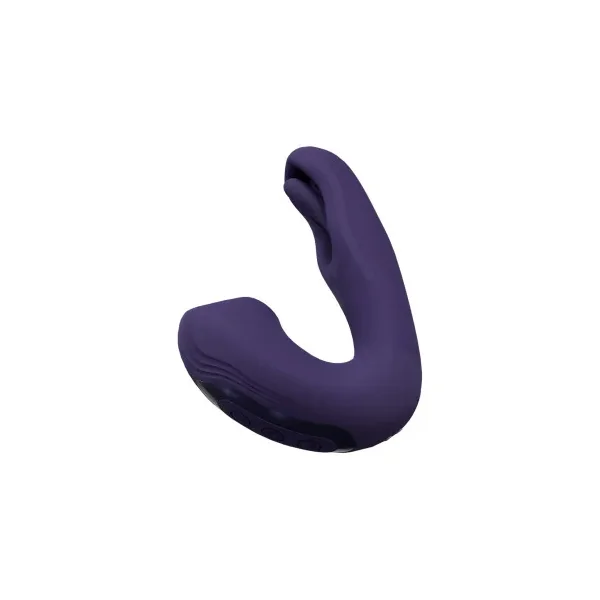 VIVE YUNA Rechargeable Dual Motor Airwave Vibrator with G-Spot Flapping Stimulator, Purple