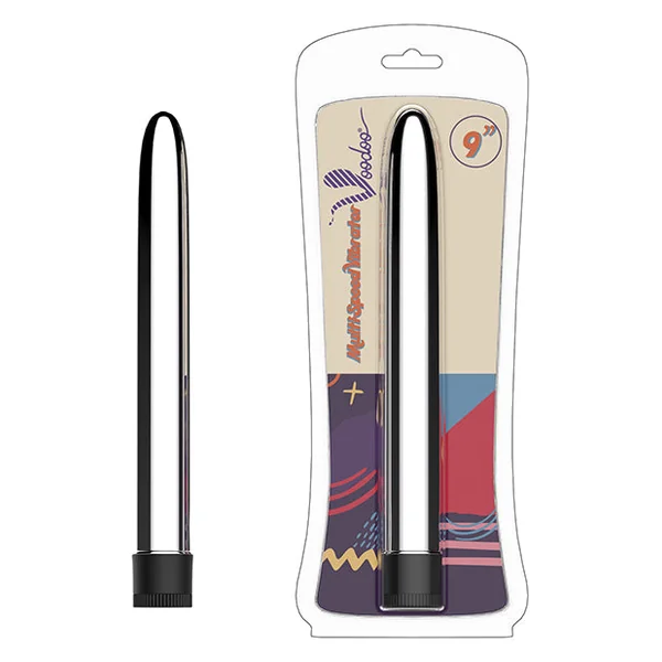 Voodoo 9" Multi Speed Vibrator - Silver