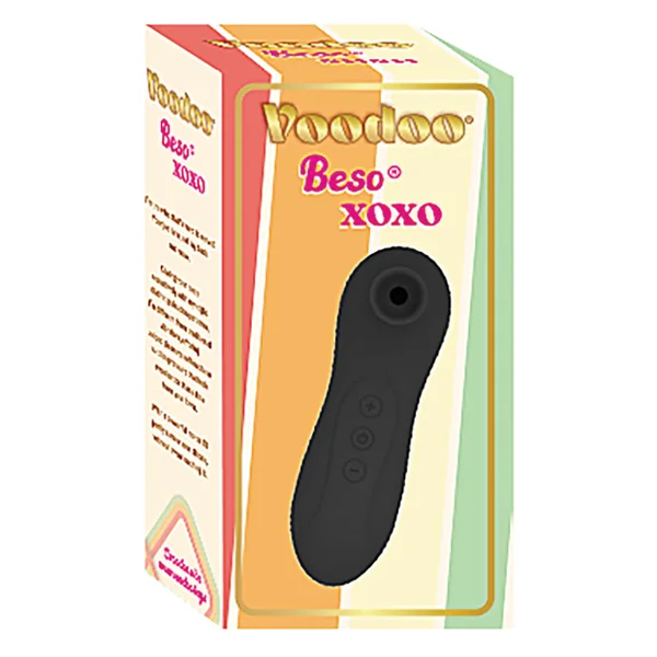 Voodoo Beso XOXO Air Pulse Suction Vibrator - Black