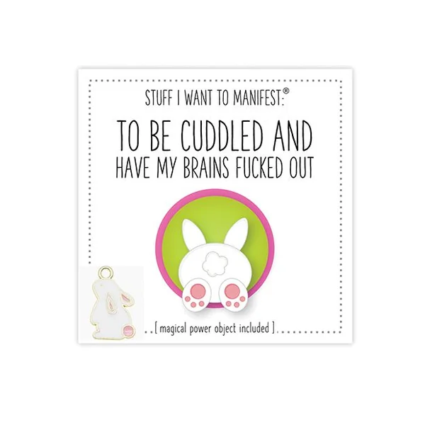 Warm Human To Be Cuddled + Have My Brains Fucked Out Mini Card & Charm