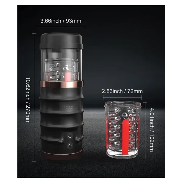 Warrior Auto Thrusting Male Masturbator – Black