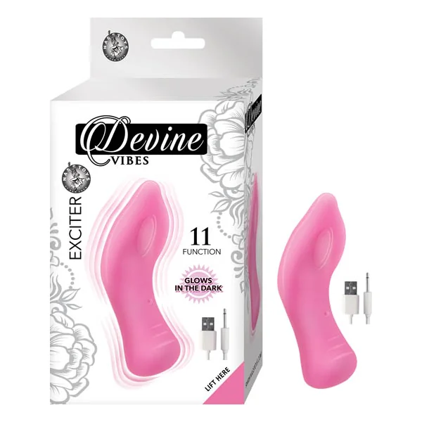 (WD) DEVINE VIBES EXCITER PINK IN THE DARK CLITORAL TEASER