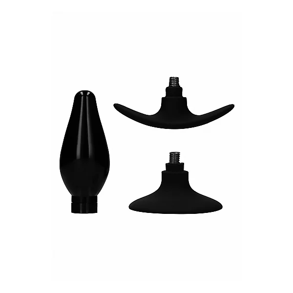 (WD) INTERCHANGEABLE BUTT PLUG ROUNDED MEDIUM BLACK