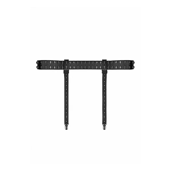 (WD) OUCH! SKULLS & BONES GART BELT W/ SKULLS BLACK
