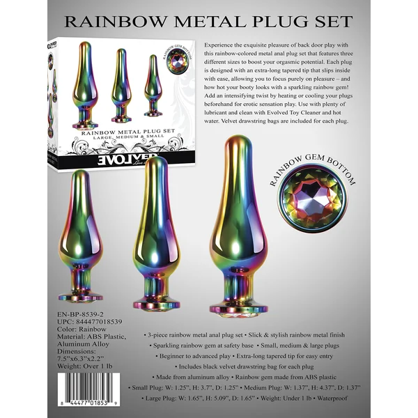 (WD) RAINBOW METAL PLUG SET