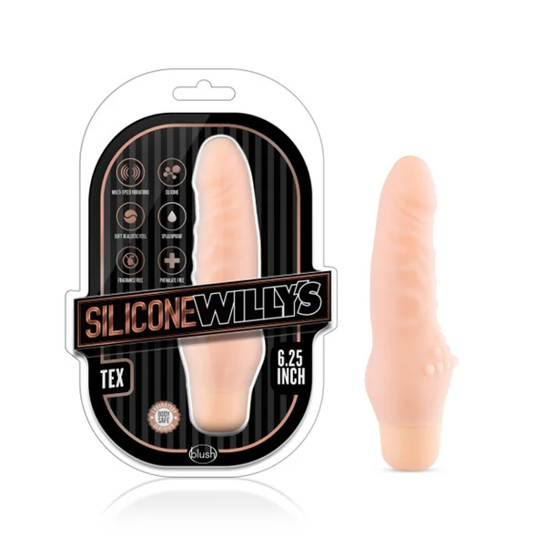 (WD) SILICONE WILLY’S TEX 6.25 VIBRATING DILDO VANILLA