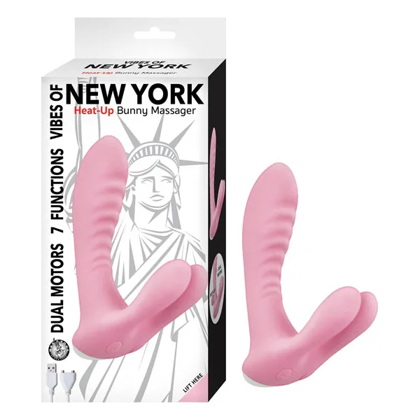 (WD) VIBES OF NEW YORK HEAT UP BUNNY MASSAGER PINK