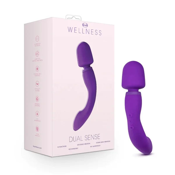 Wellness Dual Sense Vibrating Dual Wand by Blush Novelties