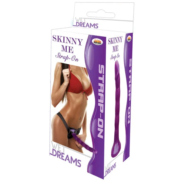 Wet Dreams Skinny Me 7 inch Strap On W/harness
