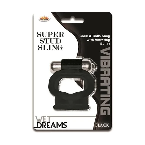 Wet Dreams Super Stud Sling - Black