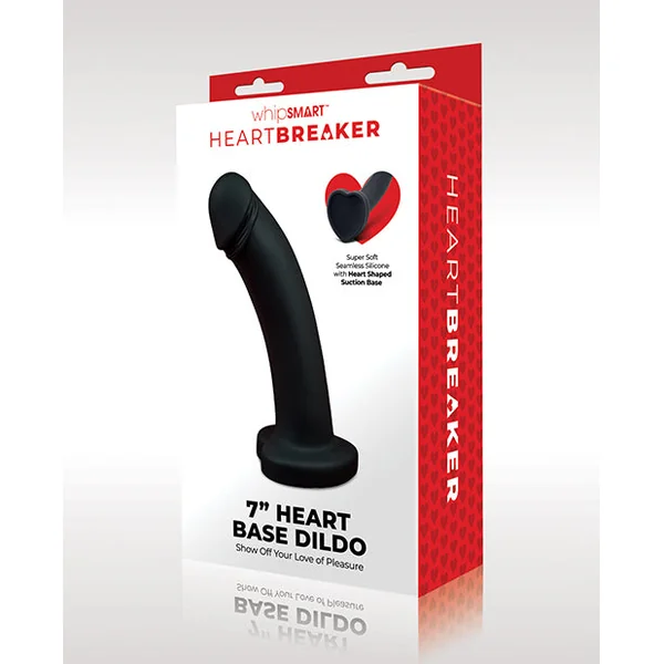 Whipsmart Heartbreaker 7" Heart Based Dildo - Black/red