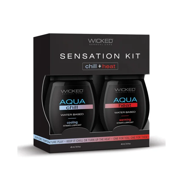 Wicked Sensual Care Sensation Kit Cooling and Warming Water Based Lubricants - 1.5 oz Bottles
