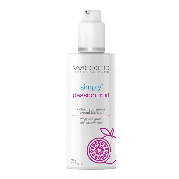 Wicked Sensual Care Simply Water Based Lubricant – 2.3 oz Passion Fruit