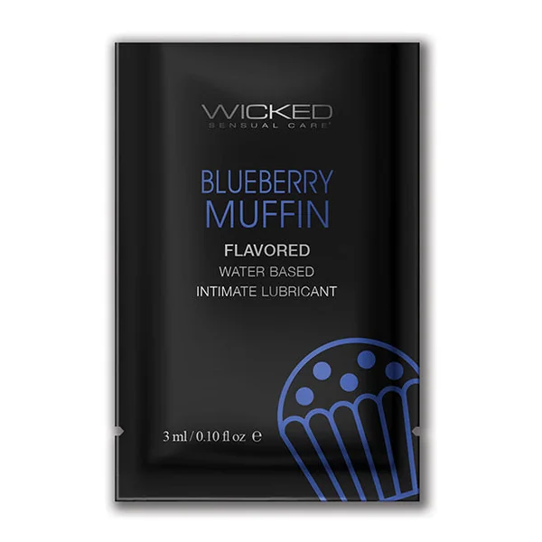 Wicked Sensual Care Water Based Lubricant - .1 Oz Blueberry Muffin