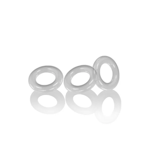 WILLY RINGS 3 PK COCKRINGS CLEAR (NET)
