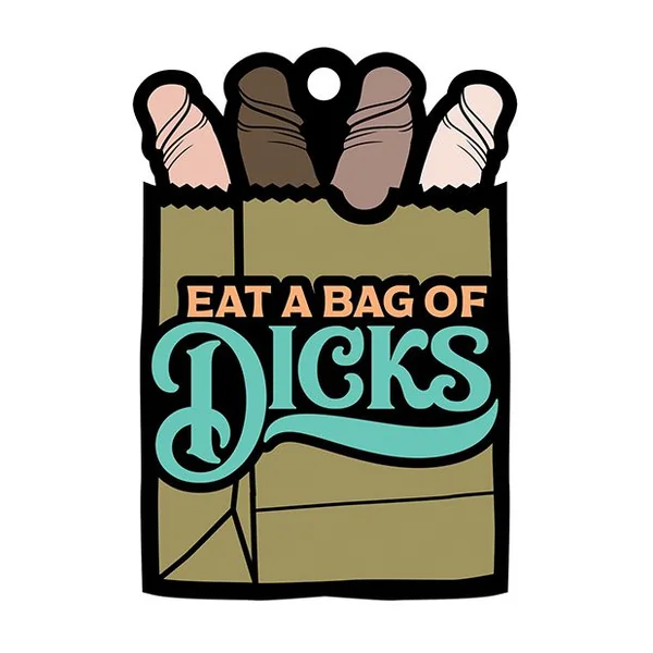 Wood Rocket Eat A Bag Of Dicks Air Freshener