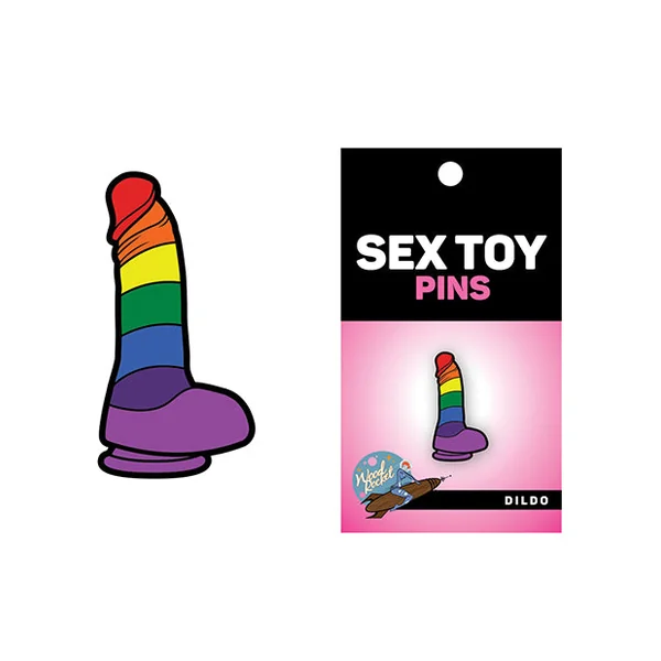 Wood Rocket Sex Toy Gay Pride Dildo Pin - Rainbow
