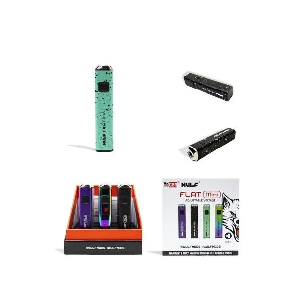 Wulf Flat Mini Cartridge Vaporizer 9pk Display