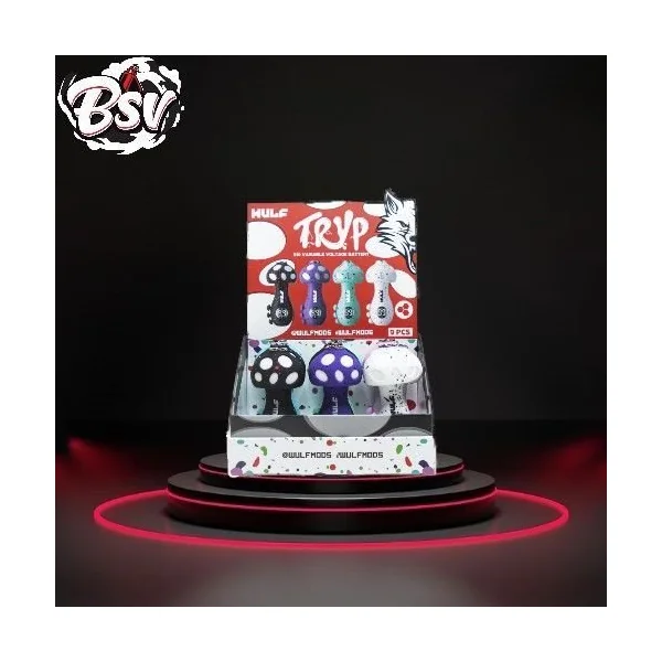 Wulf Tryp Mushroom Shaped Battery 9pk Display