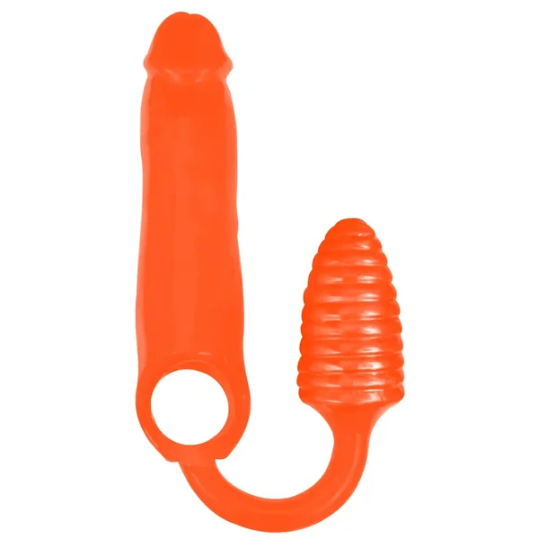 Xxxpander Sheath With Ribbed Plug – Orange