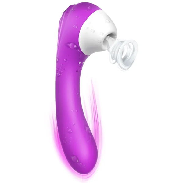 YoYoLemon Nipple and Clitoral Sucking Vibrator for Women Adult Sex Toys, Purple