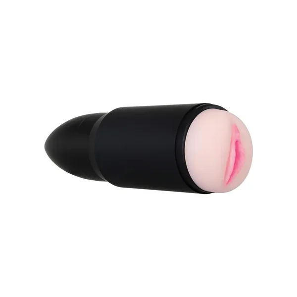 Zero Tolerance Shell Shock Rechargeable Vibrating Pussy Stroker with DVD Download – Black