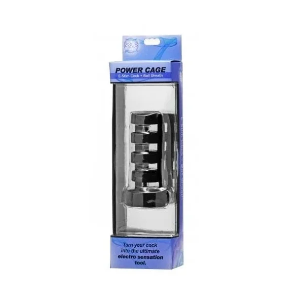 Zeus Electrosex Power Cage Silicone E-Stim Cock and Ball Sheath