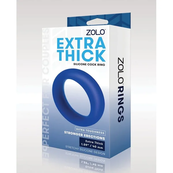 ZOLO Extra Thick Silicone Cock Ring – Blue