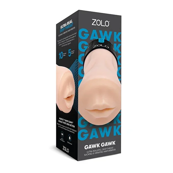 ZOLO Gawk Gawk Deep Throat Vibrating Masturbator – Ivory