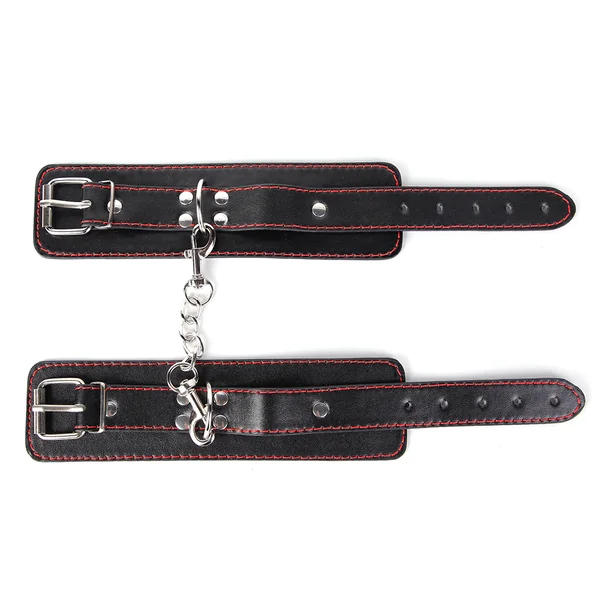 ZYL Faux Leather Contrast Stitching Wrist Cuffs