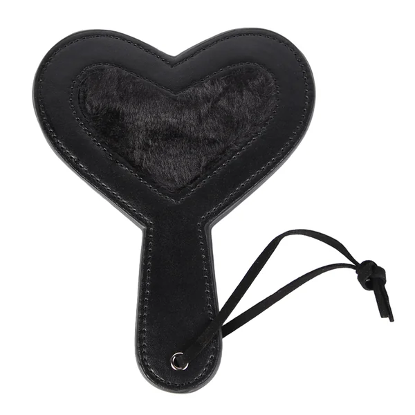 ZYL Faux Leather & Faux Fur Heart Spanking Paddle