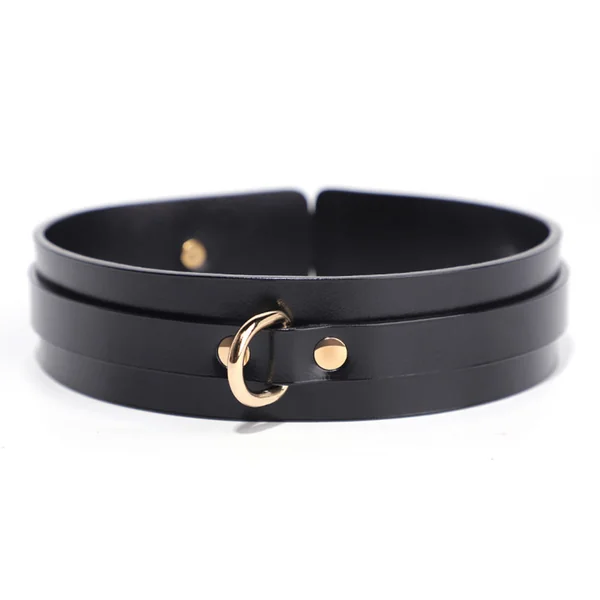 ZYL Genuine Leather Western Buckle Collar